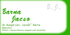 barna jacso business card